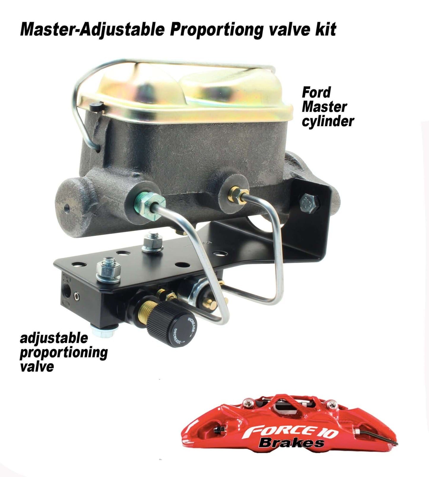 1967-69 Mustang Front-Rear 9" Power Disc Brake Kit X drilled rotors- Auto Trans Force 10 Brakes