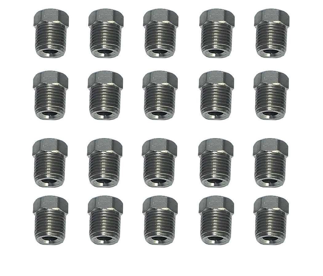 3/16 Brake Line 3/8-24 Inverted Flare STAINLESS STEEL Tube Nut Fitting 12 pcs. - Force 10 Brakes