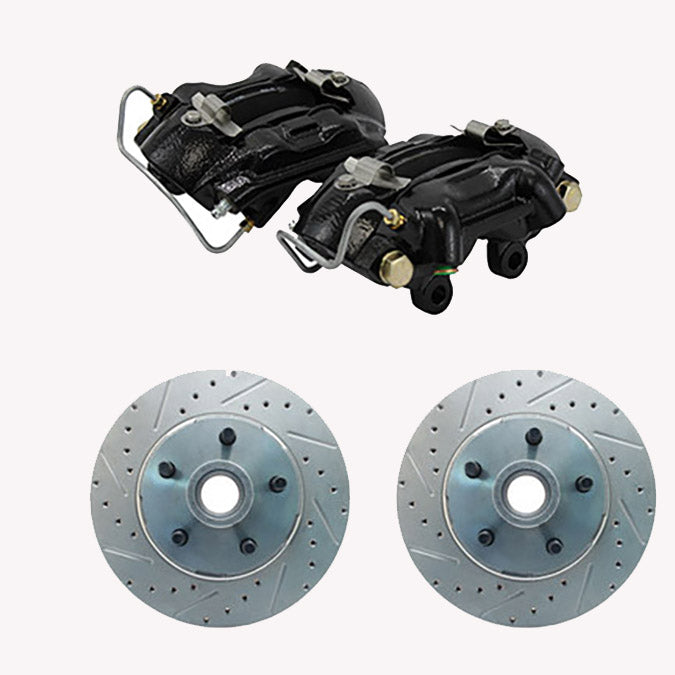 1964-66 Mustang Power Front Disc Brake Kit with big bearing V8 Spindles