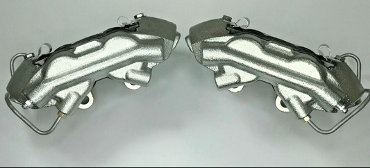 1964-66 Mustang Front Power Disc Brake Kit New V8 Spindles, Manual shift - Force 10 Brakes