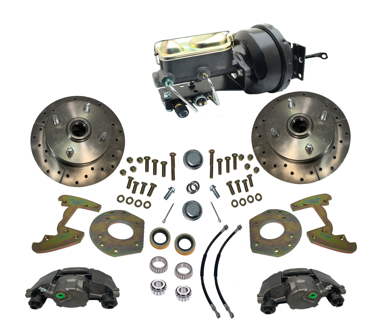 1964-66 Mustang 6 Cylinder Front Disc Brake Kit for 14-Inch- 4 lug Wheels, non power