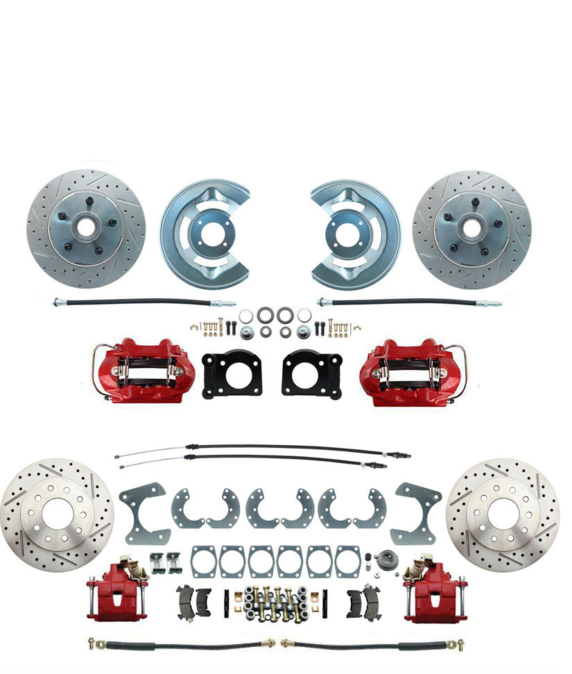 1964-69 Fairlane Front & Rear Disc Brake Conversion Kit – 4-Wheel Upgrade - Force 10 Brakes