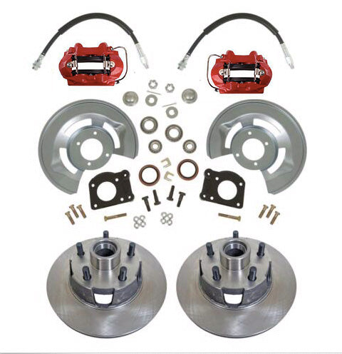 Mustang 1964-69 Front Disc Brake Kit -Zinc Plated Calipers - 11.25" Rotors