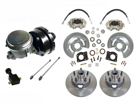 1963-69 Ford Falcon 5-Lug Power Disc Brake Kit , 5 lug, 11.25" rotors - Force 10 Brakes