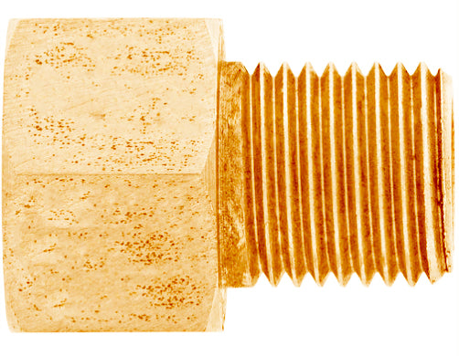 Brake line Adapter, 1/2-20 Male to 7/16-24 Female Brass Inverted Flare