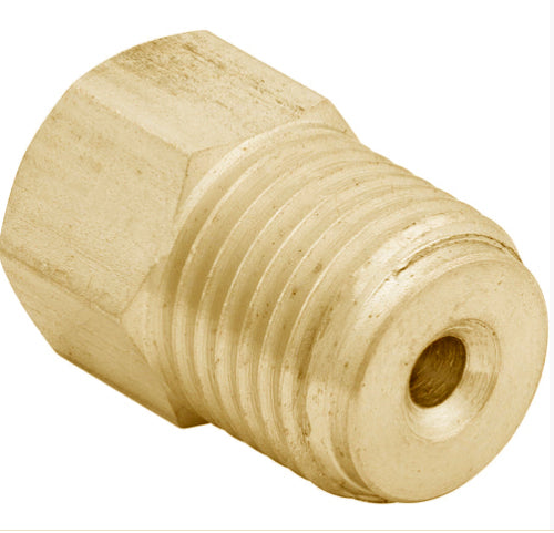 Brass Brake Line Adapter, 9/16-18 Male x 3/8-24 Female Inverted Flare