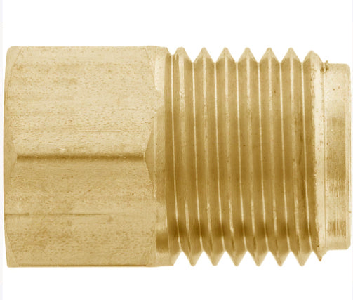 Brass Brake Line Adapter, 9/16-18 Male x 3/8-24 Female Inverted Flare