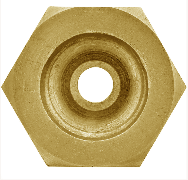 Metric Tube adapter 10x1.0 inverted flare (F) to13 x1.5 Bubble flare (M)