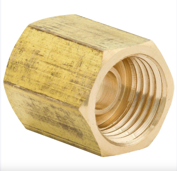 1/2-20 Inverted Flare Brass Brake Line Union,  3 pieces