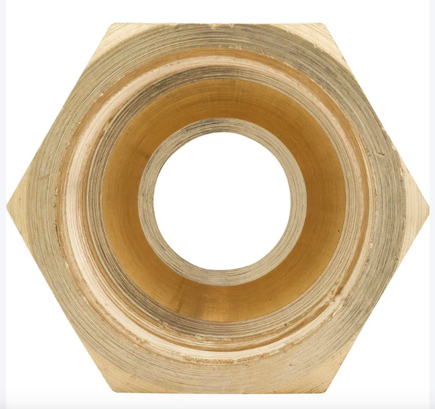 1/2-20 Inverted Flare Brass Brake Line Union,  3 pieces