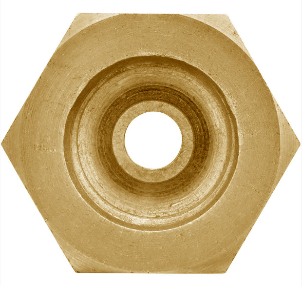 Brass Brake Line Adapter, 9/16-18 Male x 3/8-24 Female Inverted Flare