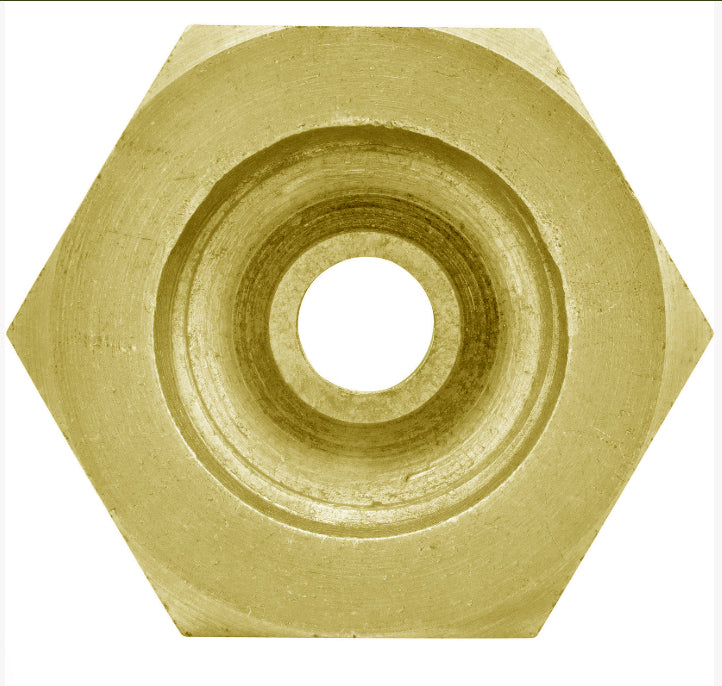 Brass Brake Line Adapter – 1/2-20 Inverted Flare to 3/16"Brake Line (3/8-24 thread) - Force 10 Brakes