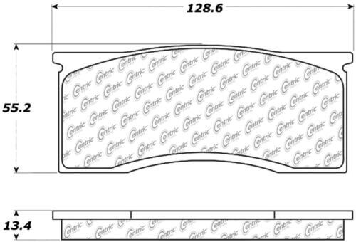 1964-67 Front brake pads, D11 semi metallic and Clips
