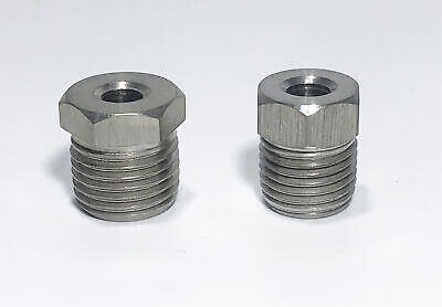 Mustang / Ford Stainless Brake Line adapters & unions 1/2-20, 7/16-24 ports