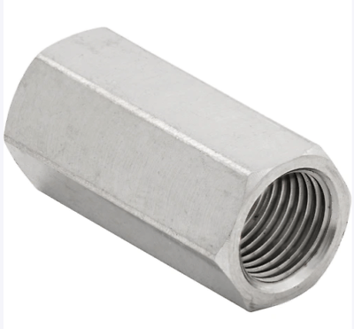 3/16" brake line Stainless Union, 3/8-24 thread, bubble flare