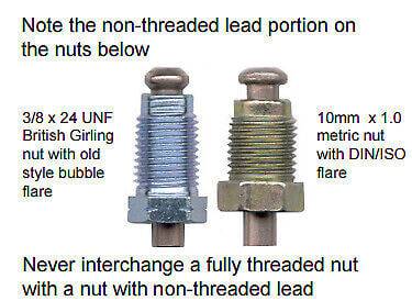 3/16 Ni-Copper brake line Custom length, Stainless10mmx1.0 fittings-Bubble Flare