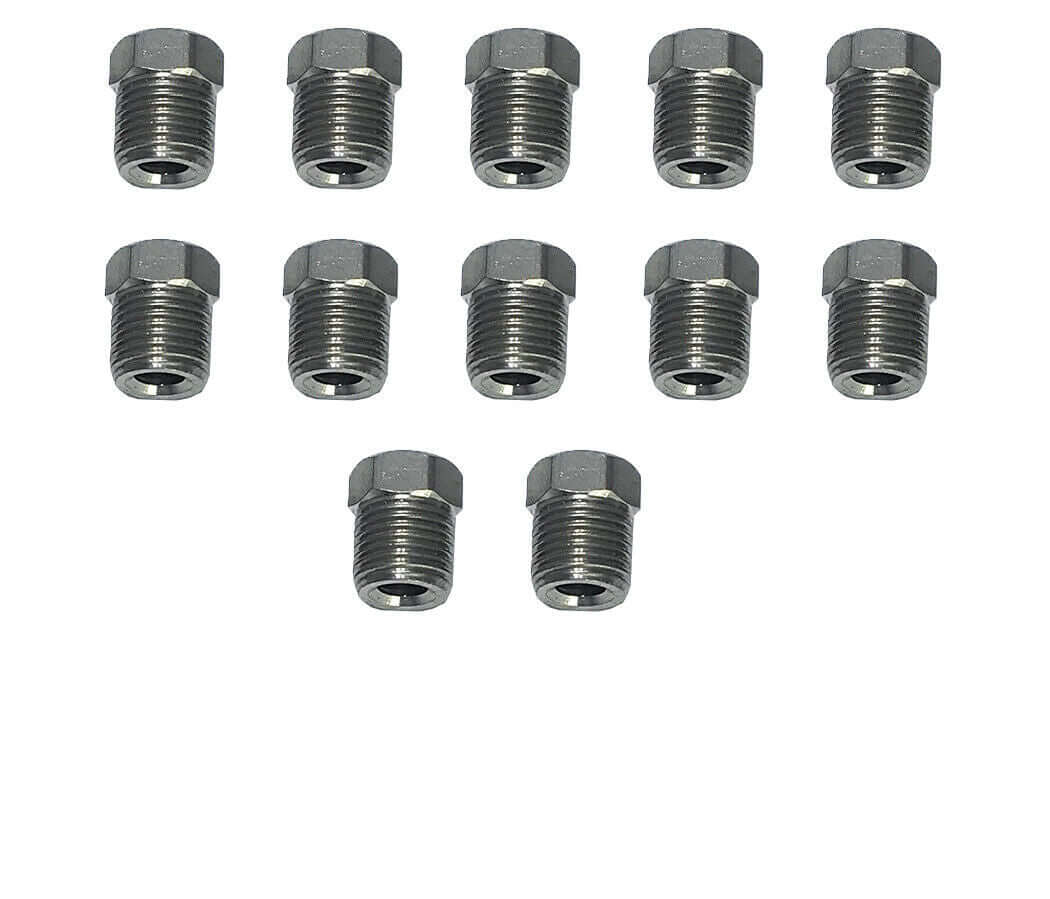 3/16 Brake Line 3/8-24 Inverted Flare STAINLESS STEEL Tube Nut Fitting 12 pcs.