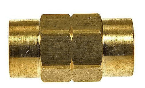 3/16" Brass Unions with 10x1mm Threads - Inverted Flare (Pack of 2)