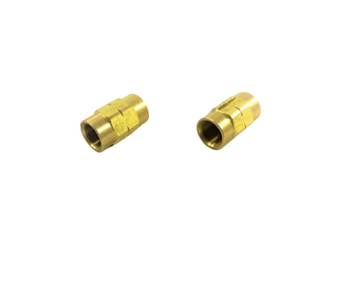 3/16" tube Bubble Flare brass Unions w/ 3/8-24 Threads (Japanese style) 2 pack