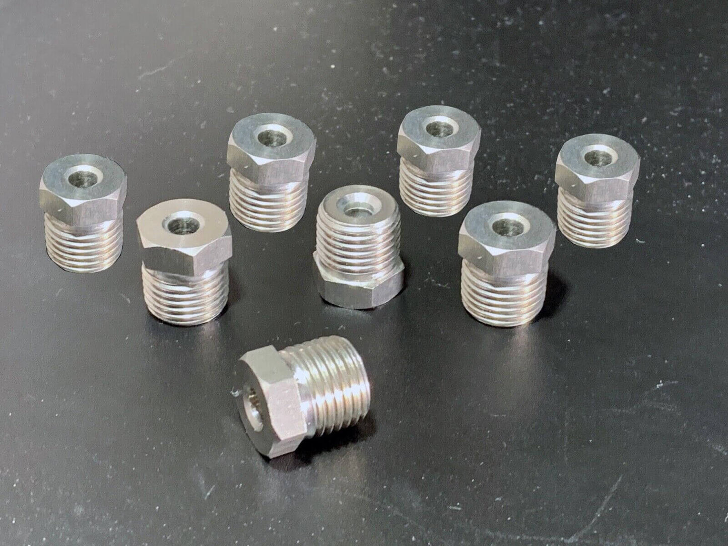 7/16-24 Inverted Flare STAINLESS STEEL Tube Nut for 3/16 Brake Line (8 pack)