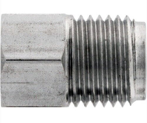 9/16-18 Male x 7/16-24 Female Inverted Flare Master Cylinder Adapter, Stainless