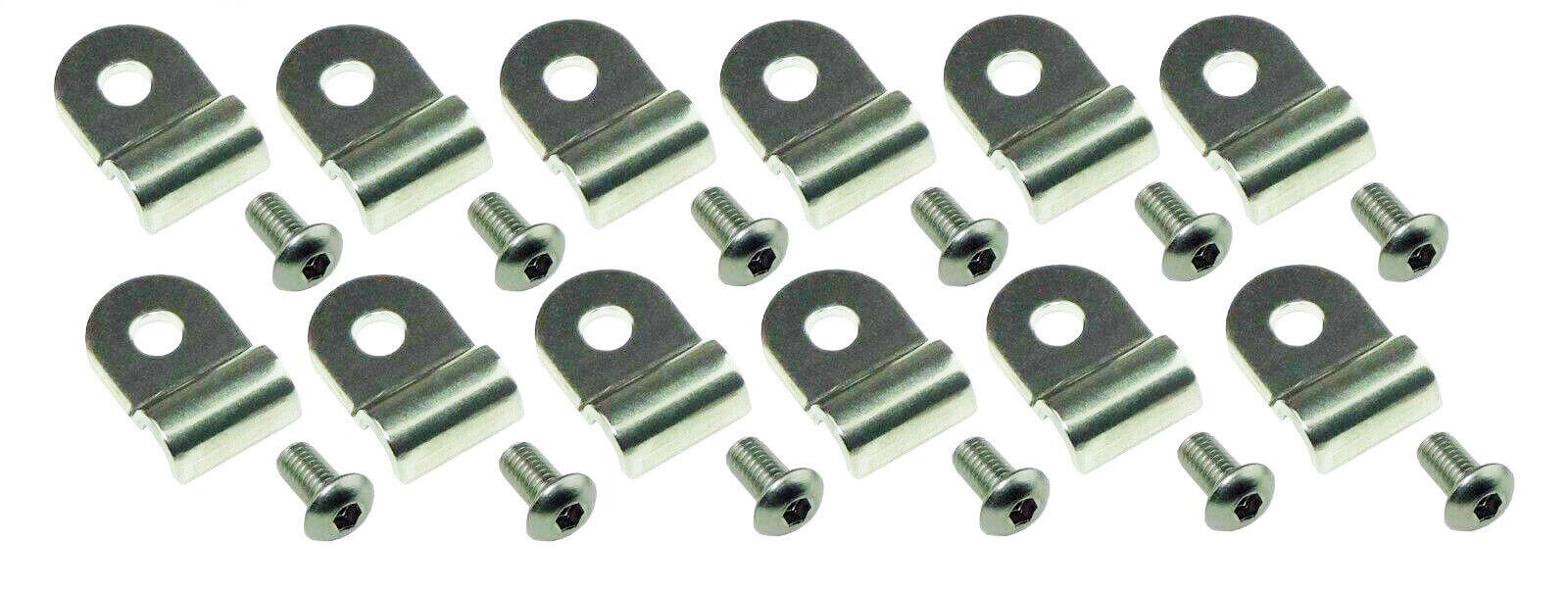 24-Piece 3/16" Stainless Steel Brake Line Clamp & Screw Set - For Custom Cars, Rods, Buggies