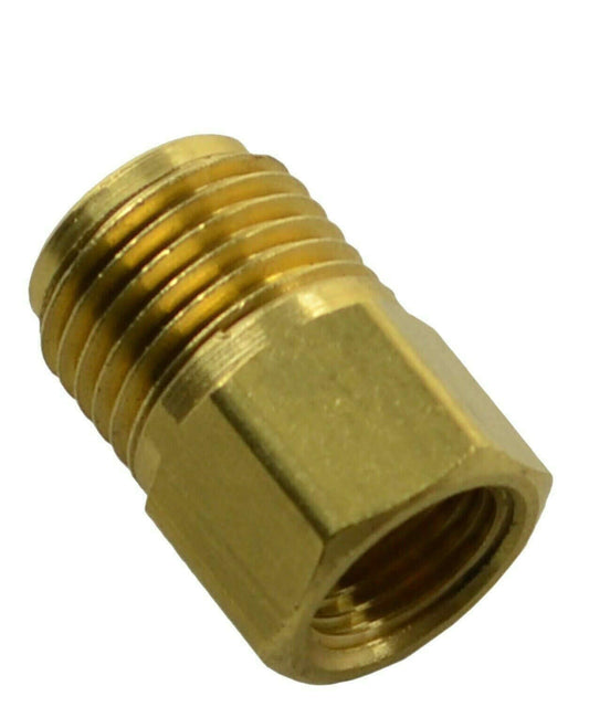 Brass Brake Line Adapter – Male (9/16-20) to Female (3/8-24)Inverted Flare Fitting - Force 10 Brakes