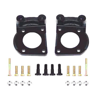 1964-73 Mustang Front Power Brake Kit, BLACK calipers, Drilled Rotors