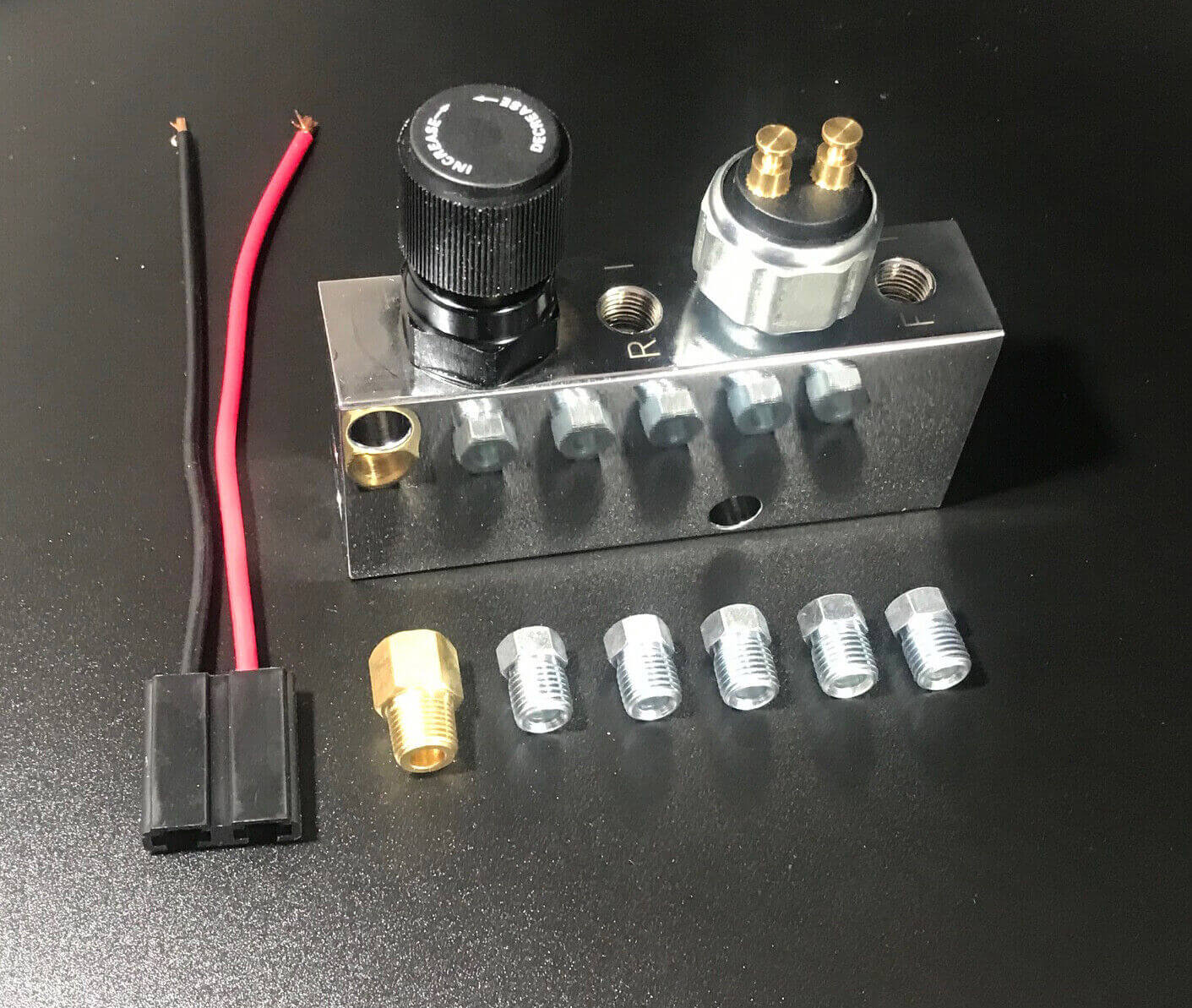 Chrome Adjustable Brake Proportioning Valve & Distribution Block for Muscle Cars