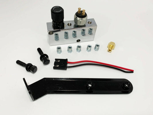 Chrome Adjustable Prop Valve Distribution Block Disc Drum -bracket - lines GM - Force 10 Brakes