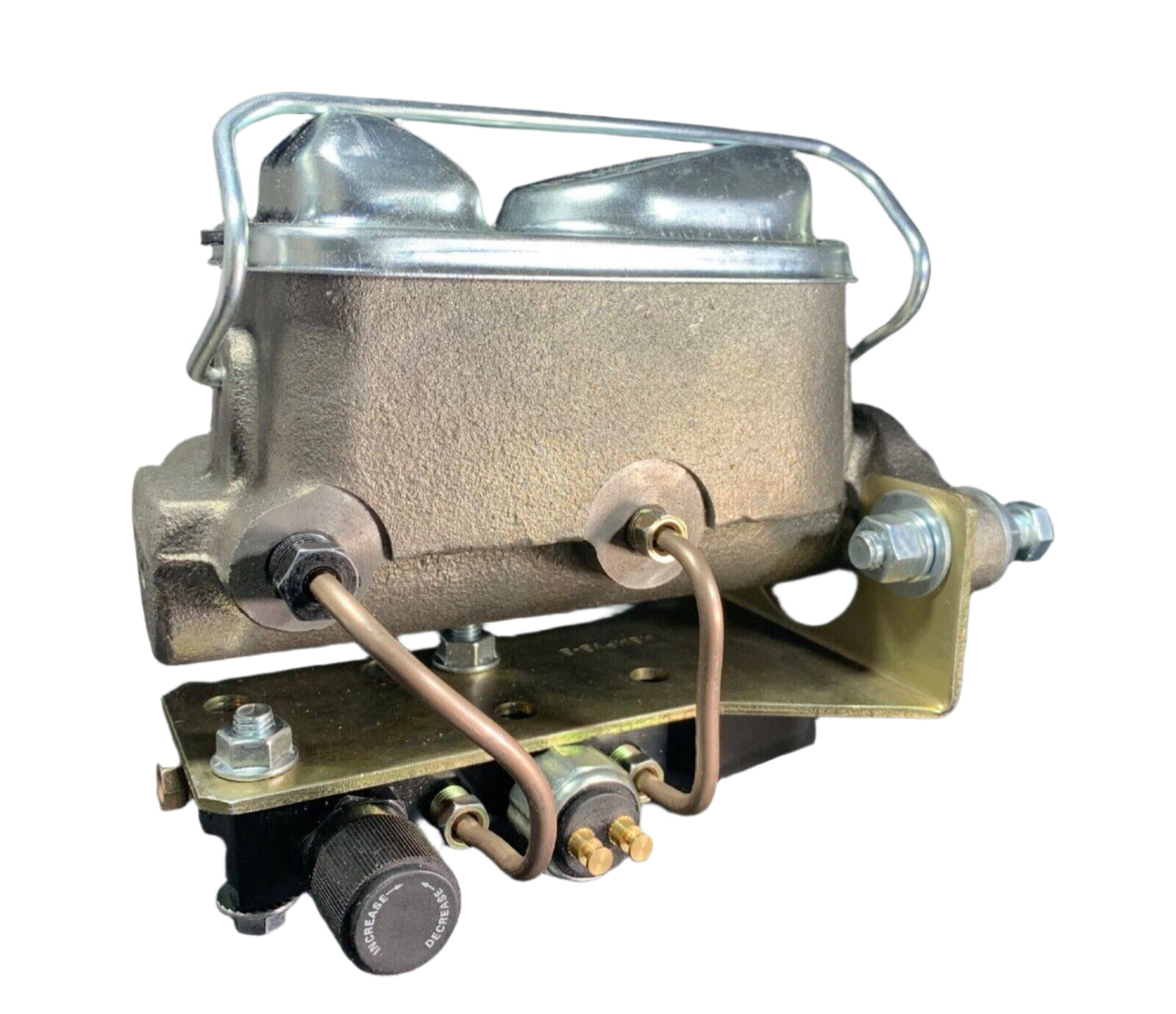 Ford MC w/ Black Adjustable Prop Valve / Dist. Block Kit, 3/8-24 & 1/2-20 ports