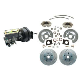 V8 Front Power Disc Brake Kits – Manual Transmission