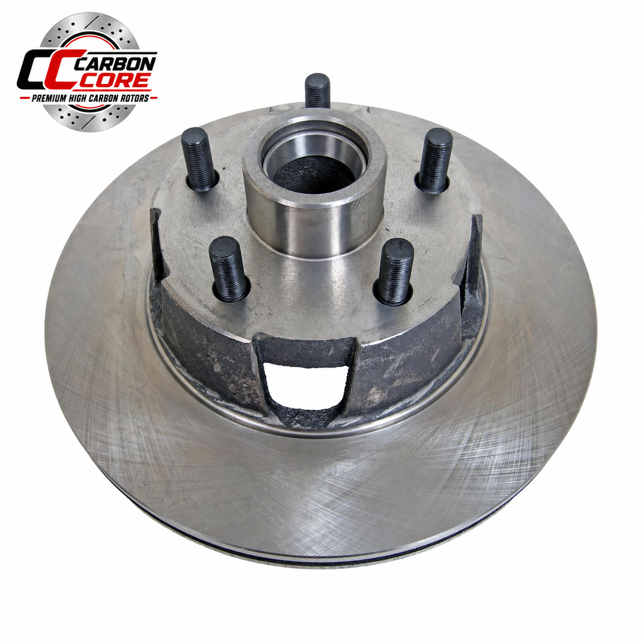 64-67 Mustang Front Hi Carbon plain finish Rotors, "Carbon Core" material