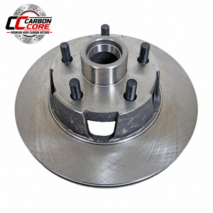 64-67 Mustang Front Hi Carbon plain finish Rotors, "Carbon Core" material
