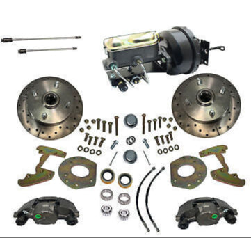 1964-66 Mustang 6 cyl. Power disc brake kit, 4 lug, 14" wheel, Lo Profile master