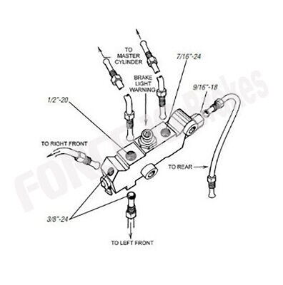 GM Prop Valve Kit Disc/Disc - Bracket ,bolts, bracket, Lines, pig tail