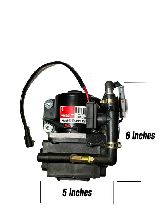 Brake Booster Vacuum Pump -Ultra quiet Dual piston pump 12 V "Plug and Play"