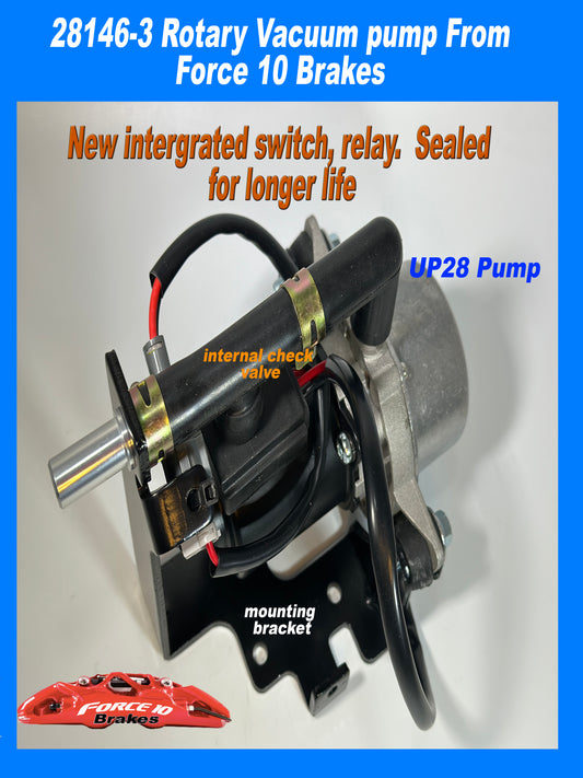 Brake Booster Rotary Vacuum Pump  "Plug and Play"  Ultra quiet, compact - Force 10 Brakes