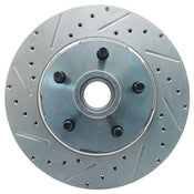 64-67 Mustang, Falcon Front Cross drilled/slotted /plated rotors