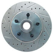 64-67 Mustang, Falcon Front Cross drilled/slotted /plated rotors Force 10 Brakes