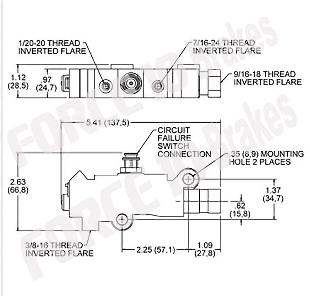 GM CHEVY DISC/DISC BRAKE AC DELCO PROPORTIONING VALVE PV4 with wire connector