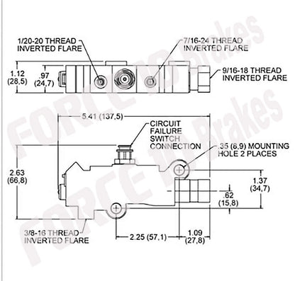 GM CHEVY DISC/DISC BRAKE AC DELCO PROPORTIONING VALVE PV4 with wire connector