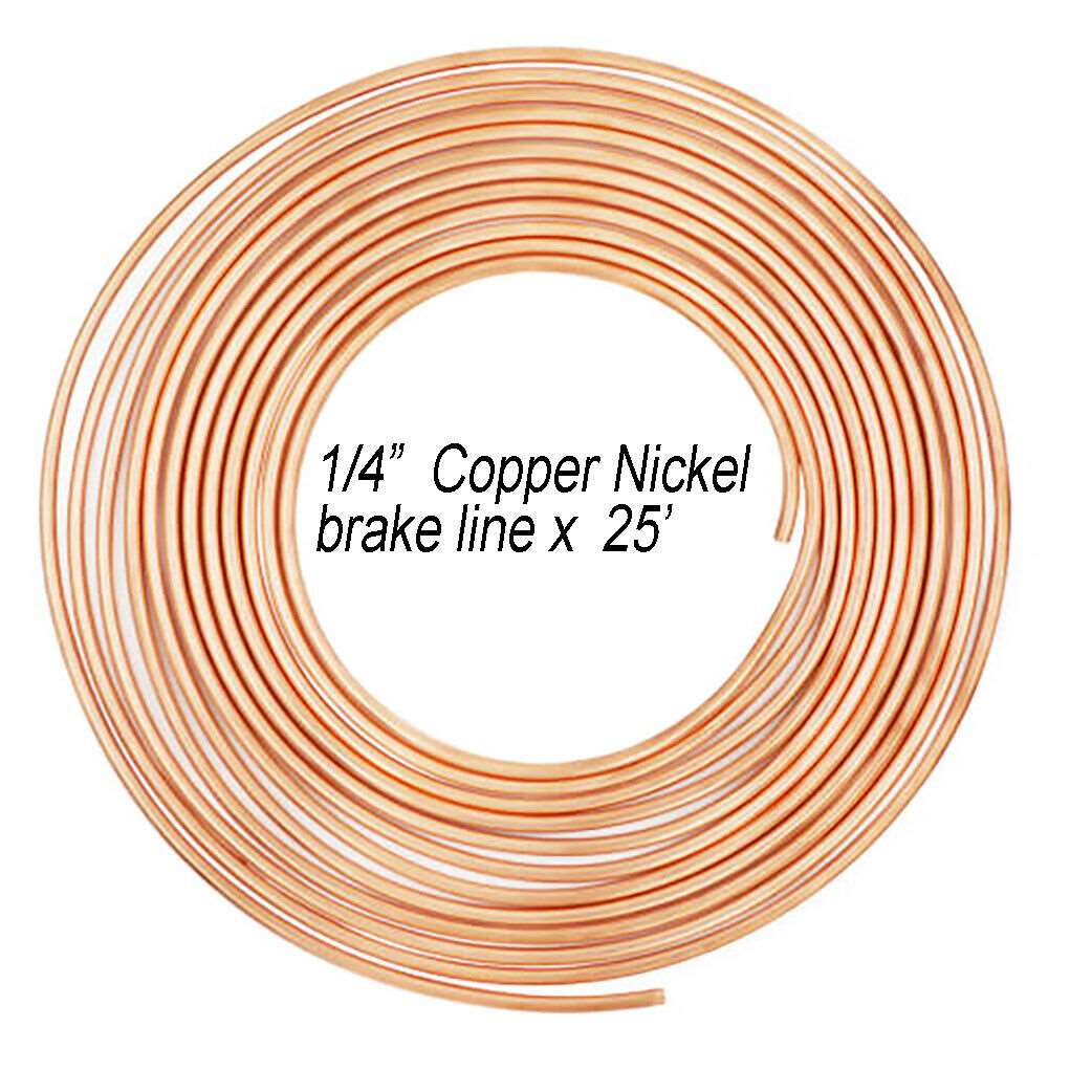 1/4" x 25'  Brake line Copper Nickel Tubing - flat Coil