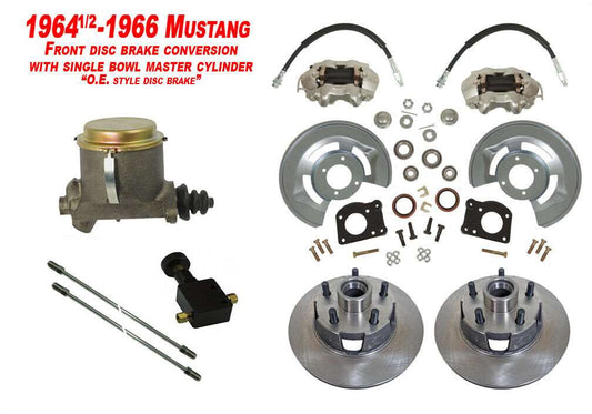 1964-66 Mustang Front Disc Brake Conversion Kit w/Master Cylinder -11" Rotor