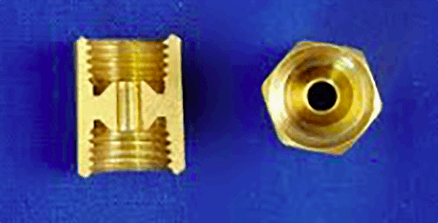 1/4" tube Brass Unions, 7/16-24 Inverted Flare