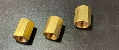 1/4" tube Brass Unions, 7/16-24 Inverted Flare