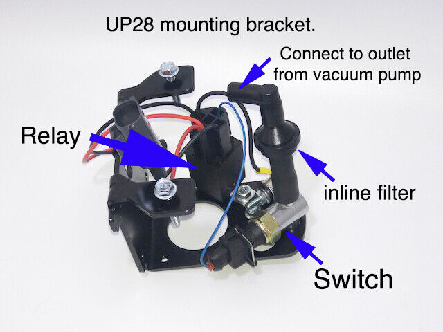 Brake Booster Vacuum Pump -Ultra quiet Rotary Vacuum pump 12 V "Plug and Play"