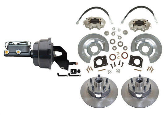 1966-1969 Ford Fairlane front Power Disc Brake Kit, Automatic Transmission