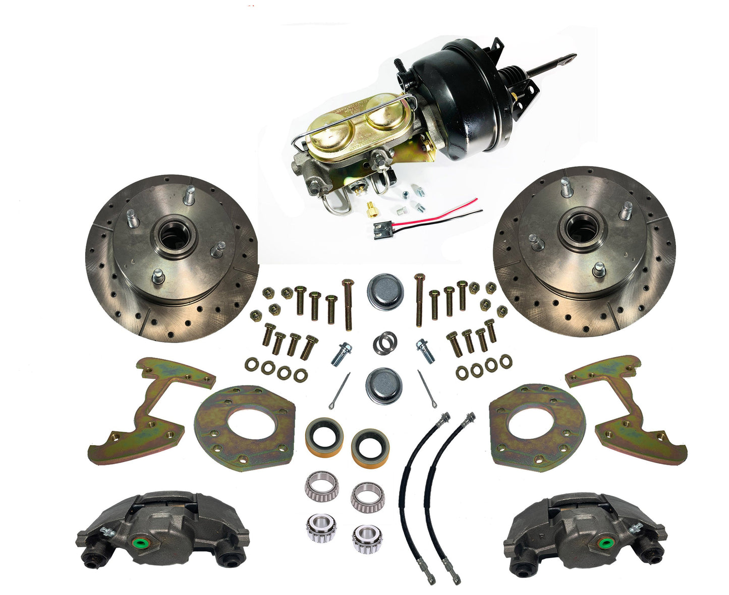 1964-66 Mustang 6 Cylinder Front Disc Brake Kit for 14-Inch- 4 lug  Wheels, non power