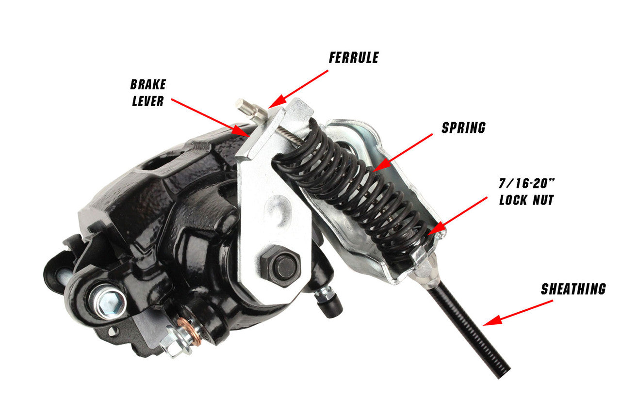 Universal stainless parking brake cable kit
